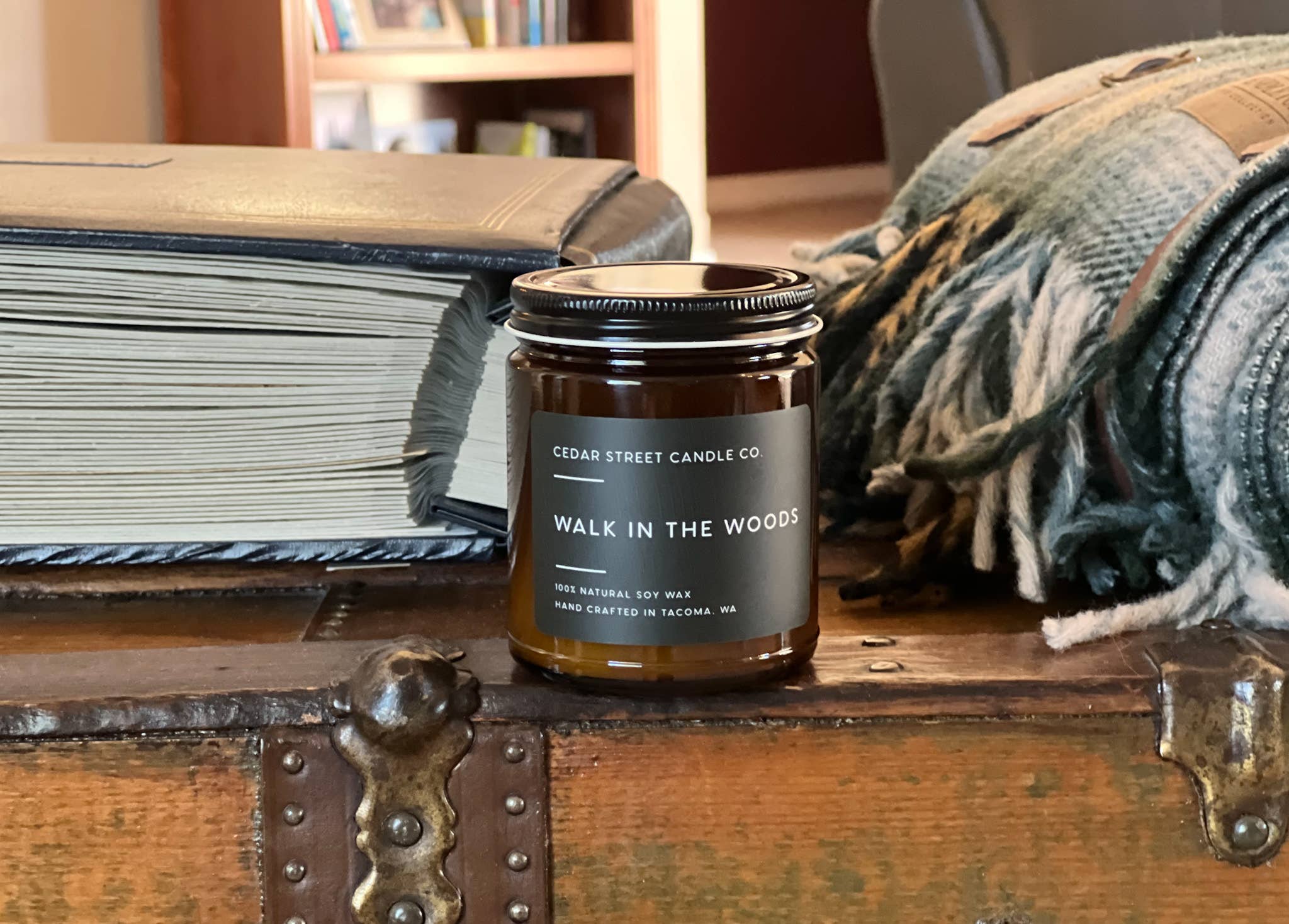 Cedar Street Candle Co. - Wholesale Jar/Filled Candle - Walk In The Woods  |  7.2 oz Soy Candle1