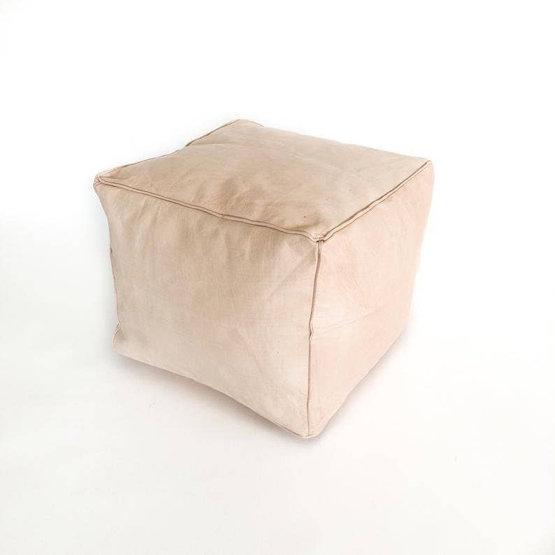 ProHandmadeDesign - Vendita all'ingrosso Pouf - Pouf ottomano quadrato marocchino in pelle autentica10