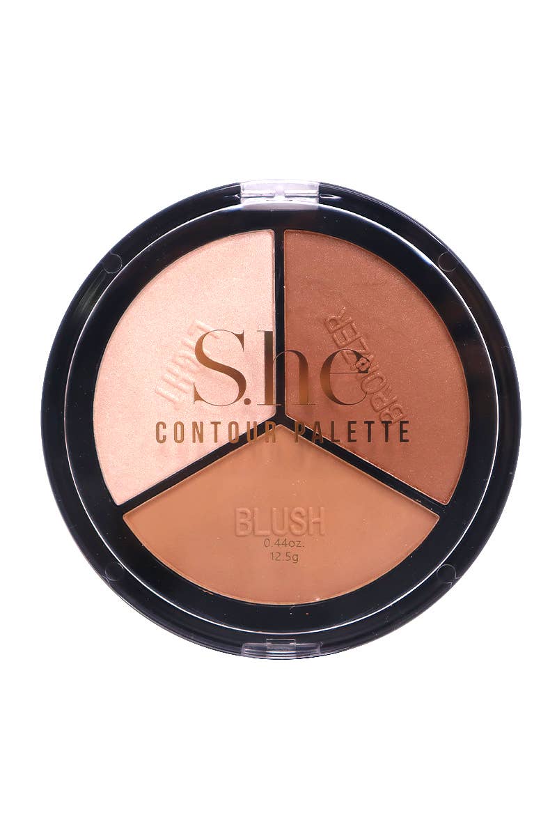 PINEAPPLE Beauty - Wholesale Makeup Contour - Makeup She CP155 3Color Contour Palette - 12pc2