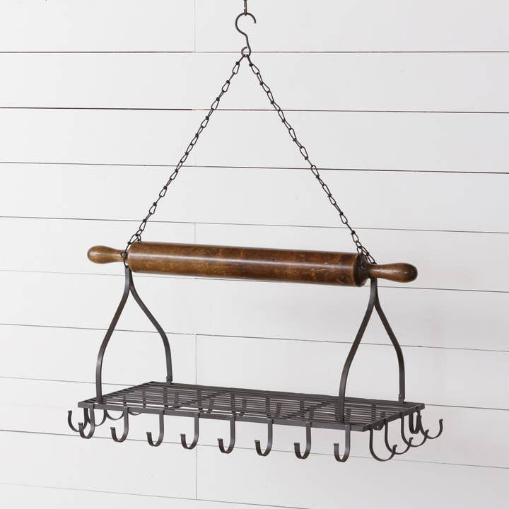 Audrey's Home & Gift - Wholesale Kitchen Storage/Organizer - Rolling Pin Pot Rack (PC)