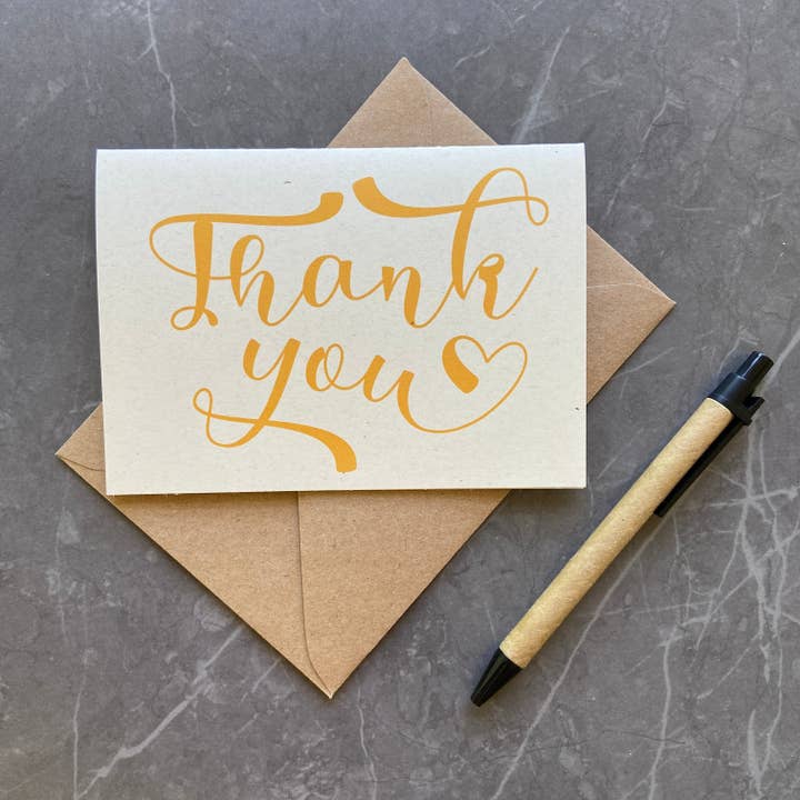 Tall Order - Wholesale Stationery/Notecard Set - Multicolour Calligraphy Thank You Note Card Pack - Recycled9
