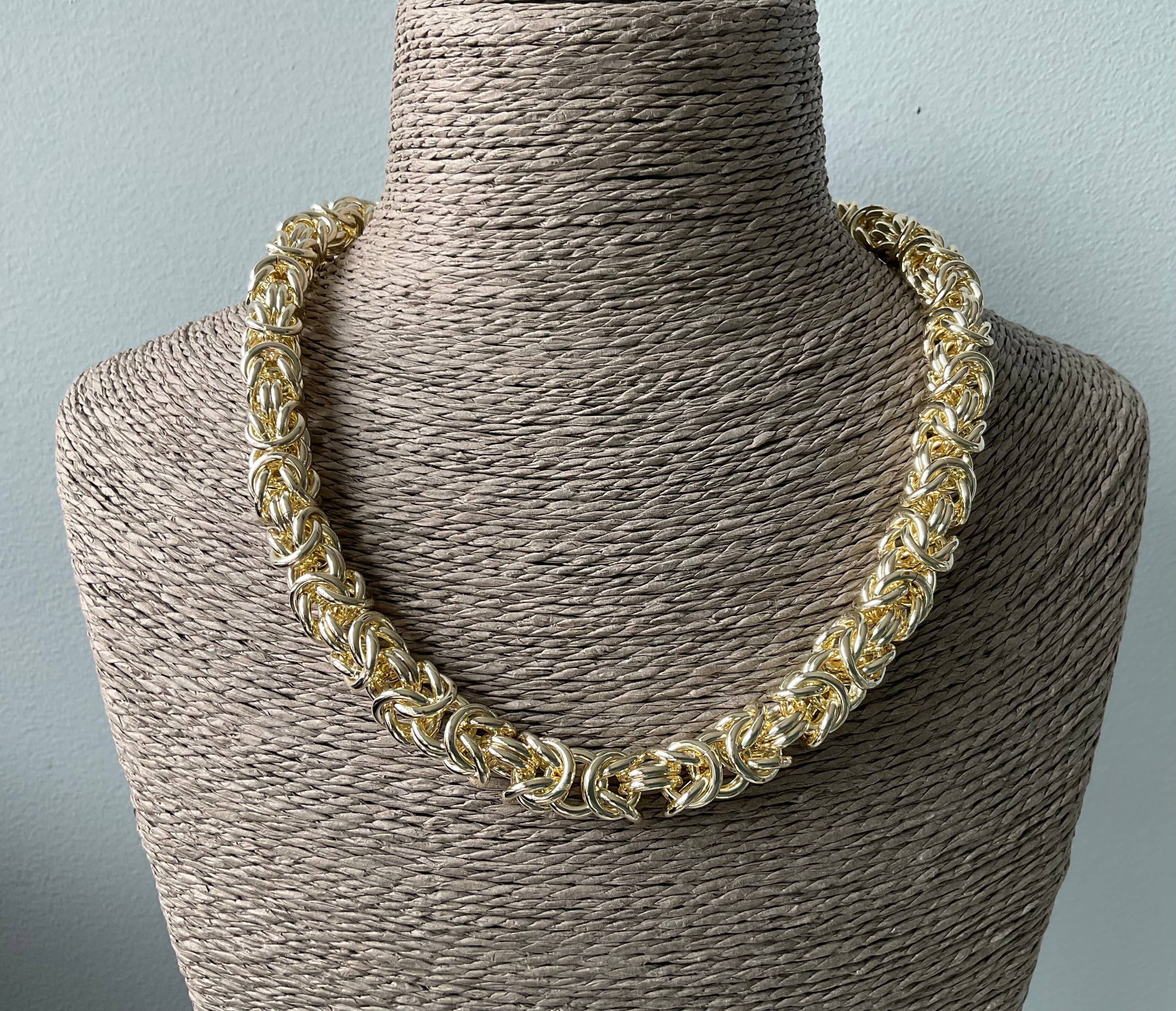 My Best Kept Jewelry - Wholesale Link & Chain Necklace - Knotted Gold Statement Necklace