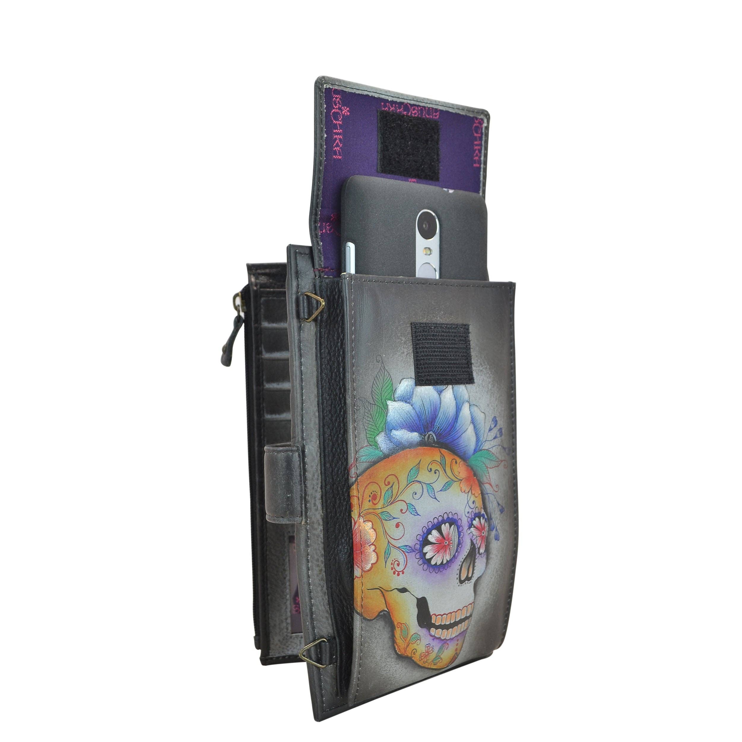 Anuschka | Vanya Lara (USA) - Wholesale Phone Wallet - Women's - Hand-Painted Leather Cell Phone Case & Wallet - 11132