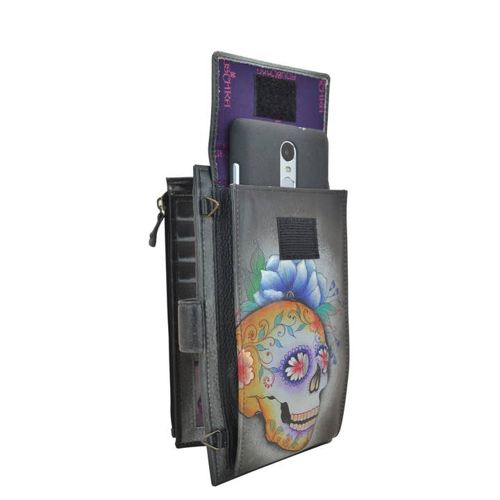 Anuschka | Vanya Lara (USA) - Wholesale Phone Wallet - Women's - Hand-Painted Leather Cell Phone Case & Wallet - 11132