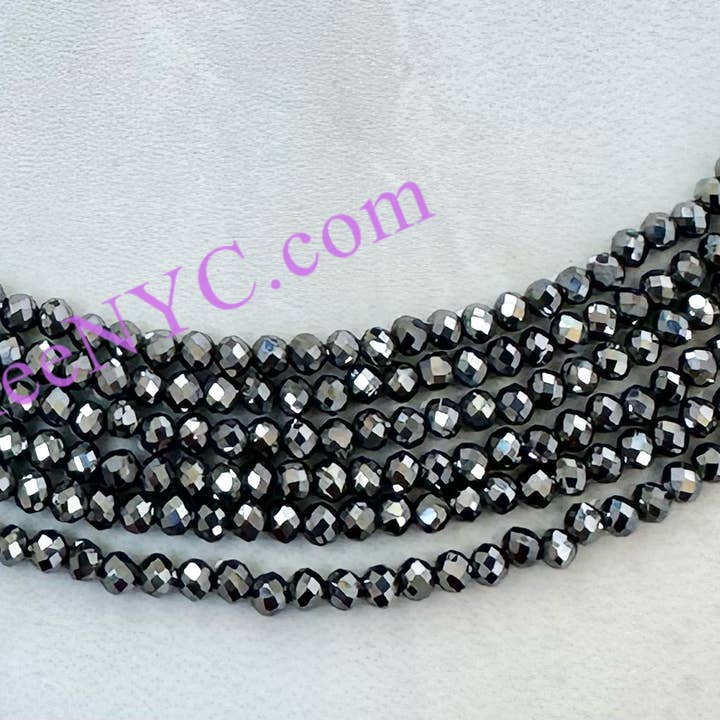 KayleeNYC - Wholesale Beaded/Pearl Necklace - 2mm Natural Terahertz Necklaces Crystal