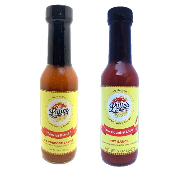 Sauces « Low Country Loco » /"Spécial Mélange », 12-5 oz pour la vente par Lillie's of Charleston