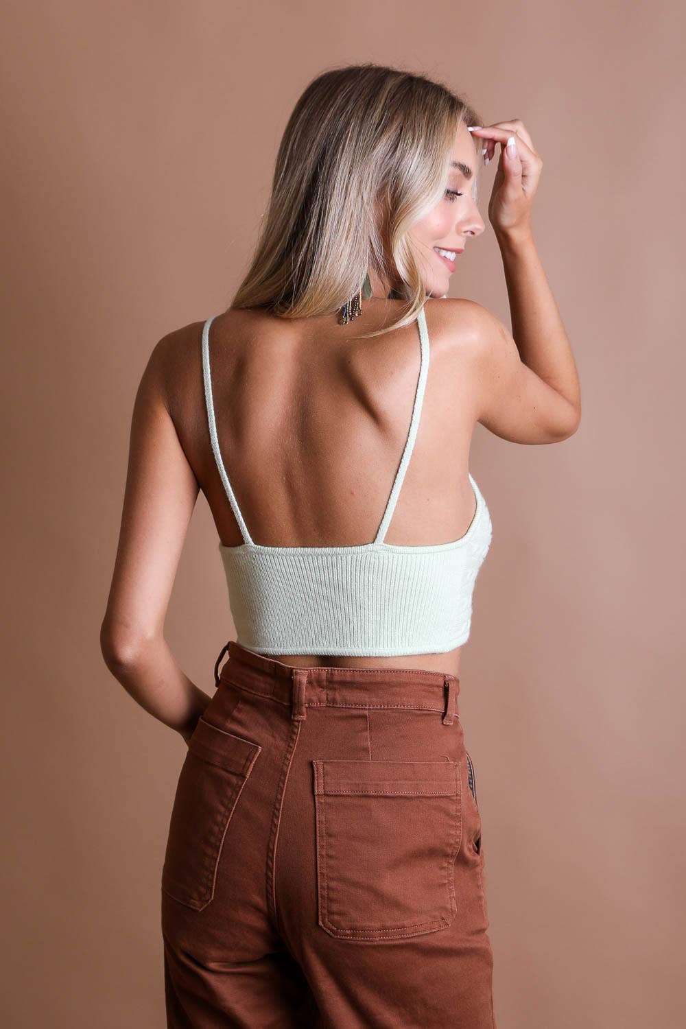 Leto Accessories - Wholesale Bralette - Women's - Knit Pattern Brami - Layering for Fall and Winter1