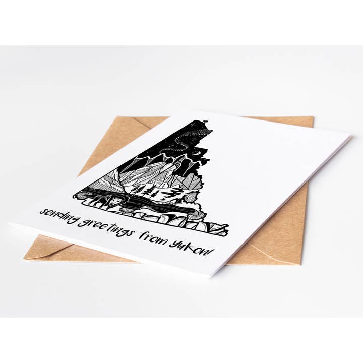 Mountain Mornings - Wholesale Everyday Greeting Card - Sending Greetings From Yukon; Greeting Card1