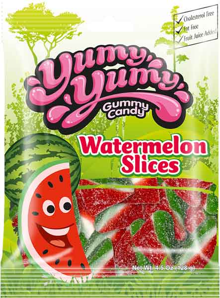 Hudson Meat Company - Wholesale Gummy - GUMMI WATERMELON SLICES - YUMY YUMY