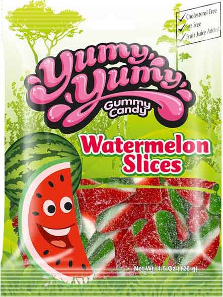 GUMMI WATERMELON SLICES - YUMY YUMY for wholesale by Hudson Meat Company
