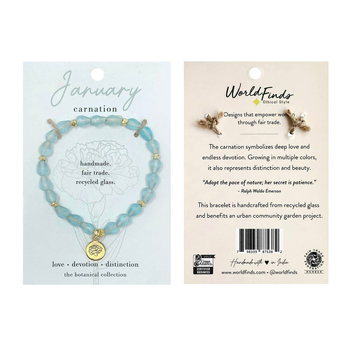 WorldFinds - Wholesale Charm/Dangle Bracelet - January • Birth Flower Bracelet1