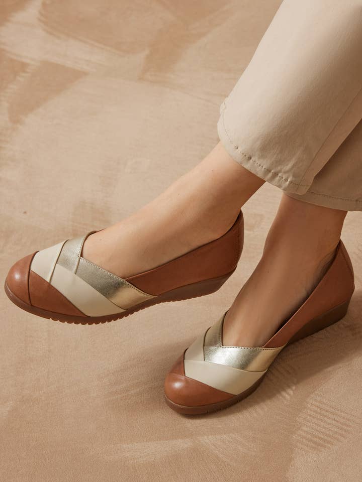 Ballerines cuir tricolore (2012057_0023) pour la vente par PEDICONFORT