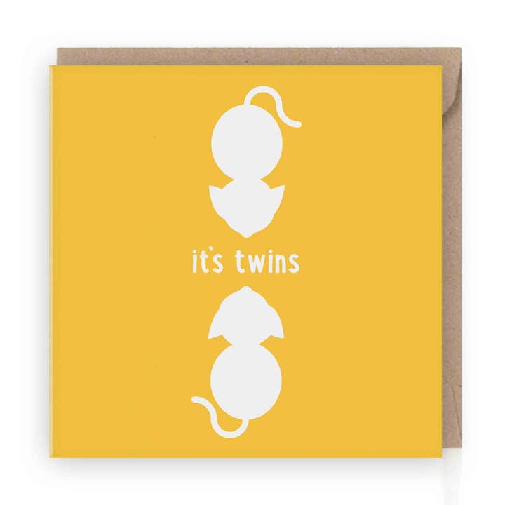 Biglietto di auguri It's Twins | ecologico per la vendita all'ingrosso da parte di Grafiquelien