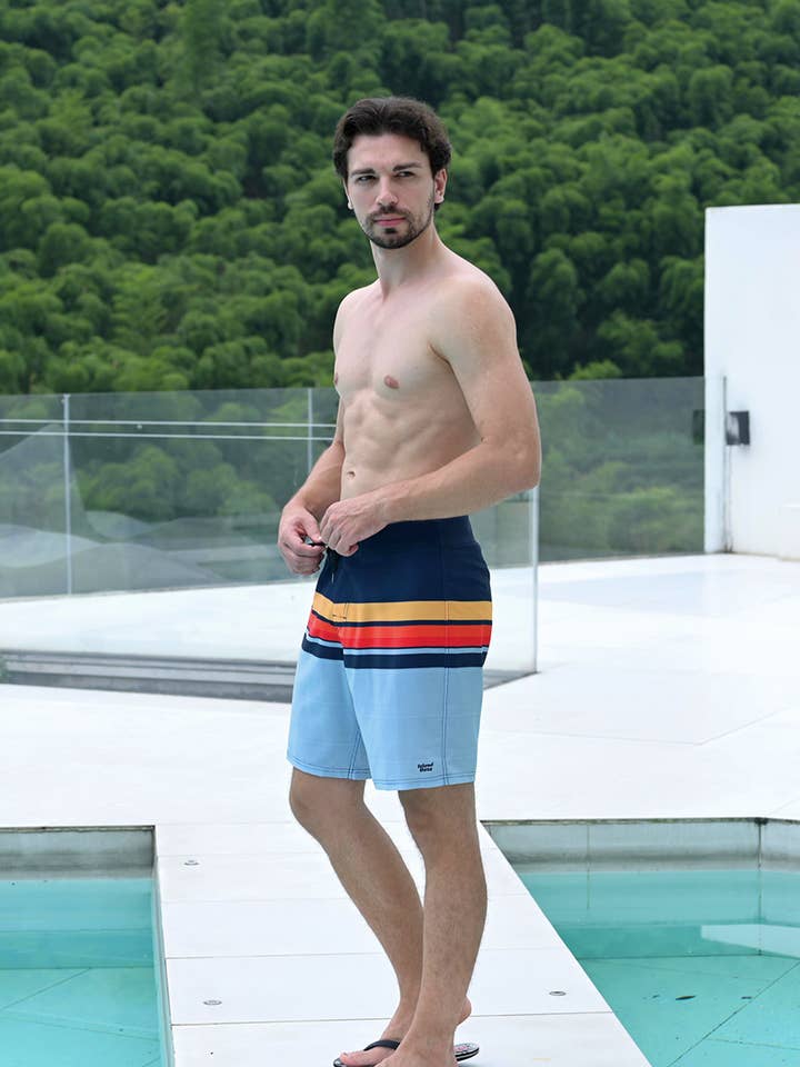 Islandhaze - Wholesale Swim Shorts - Men's - 10" Inch Men's Swim Shorts Stretch Boardshorts -BUTON4