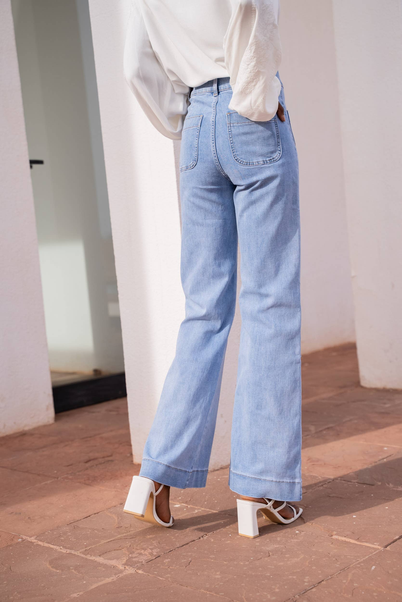 Oraije Paris – calças de ganga - Mulher por atacado – Elena flare jeans31