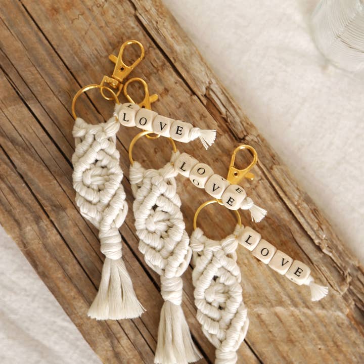 The Frenchie Knot - Wholesale Keychain - Women's - Macrame love keychains3