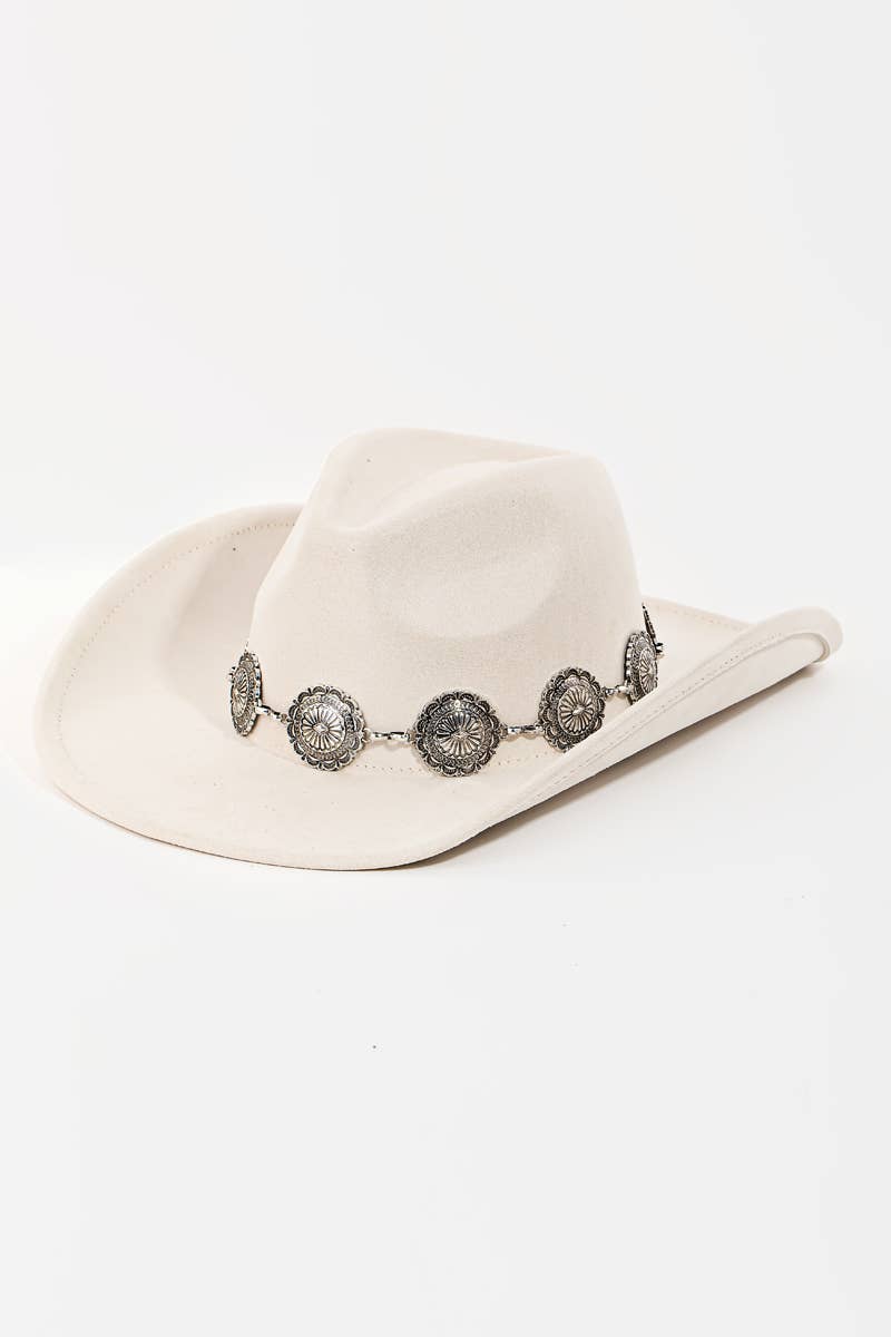 anbfashion - Vente Chapeau de cowboy – femme - Chapeau de cowboy Boho Disc Strap 543