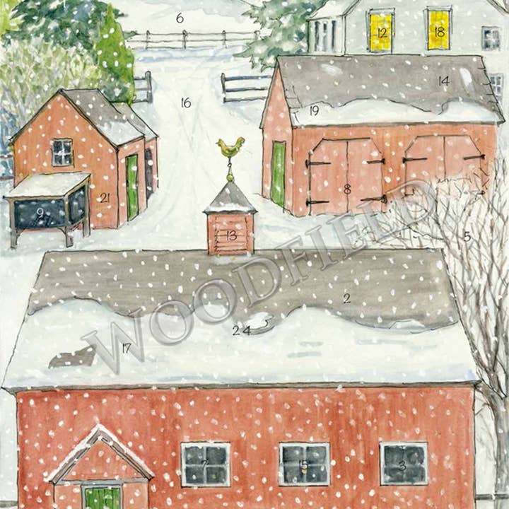 Woodfield Press - Wholesale Advent Calendar - #3024 - Farm Advent Calendar1