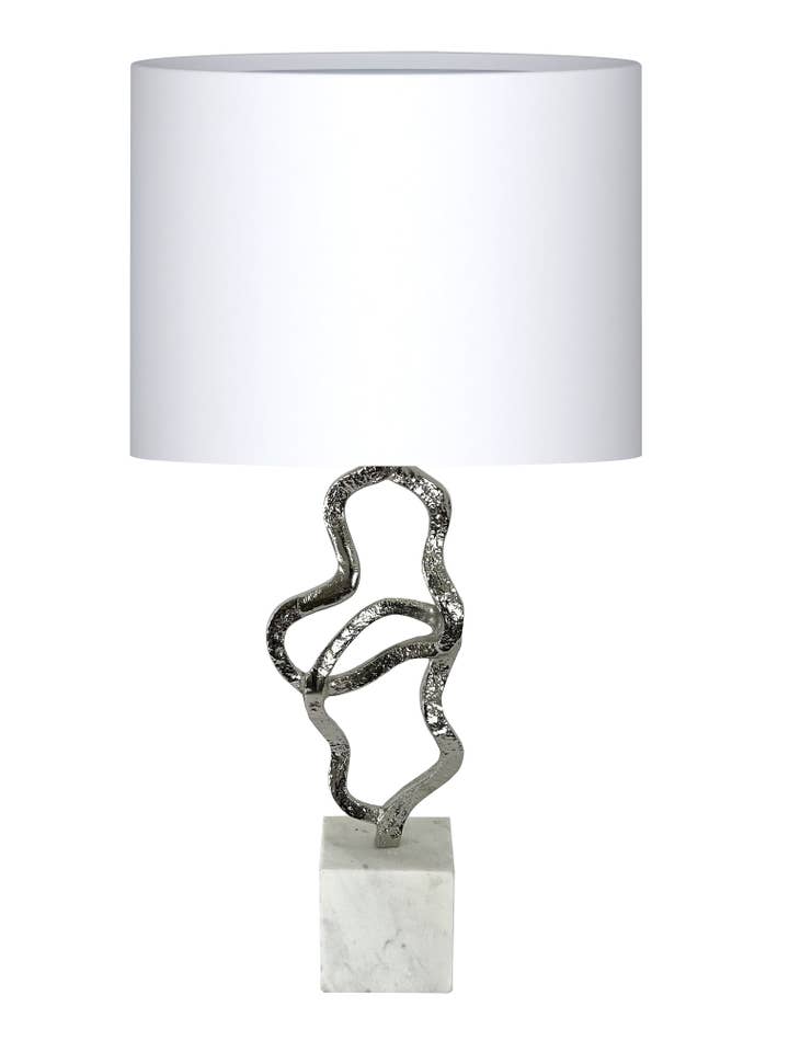 Lampada da tavolo Warm Silver Swirl per la vendita all'ingrosso da parte di Elegance Beyond