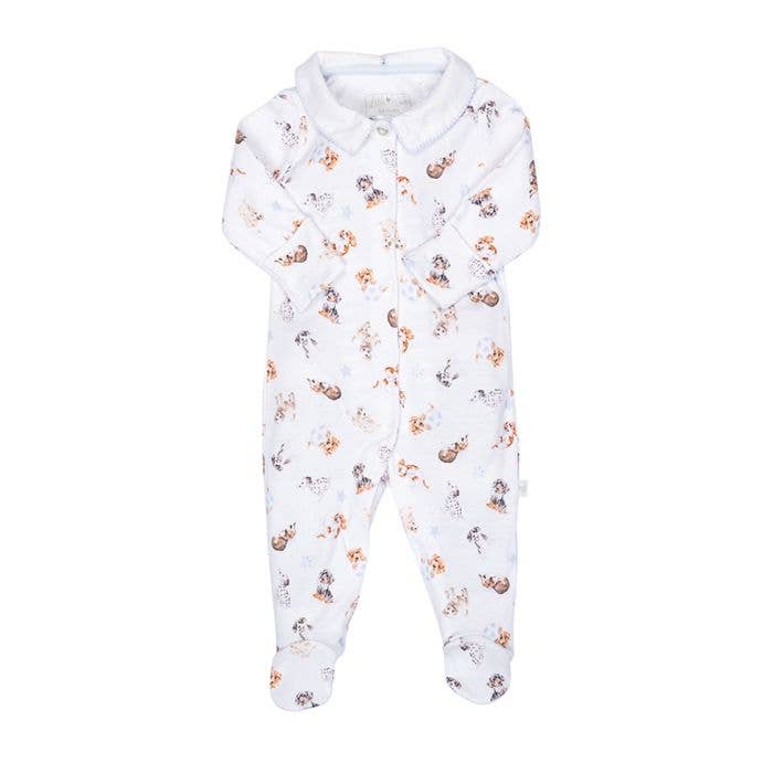 Little Paws Printed Babygrow - 6-9 Months for wholesale by Wrendale Designs