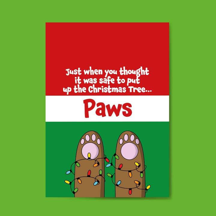 Cartolina di Natale Paws per la vendita all'ingrosso da parte di BeckiLamby