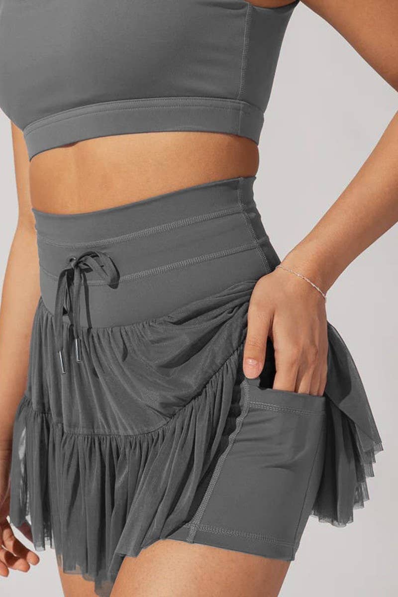 Lily Clothing - Wholesale Skirt - Women's - WOMEN'S HIGH WAIST LACE-UP PLEATED SKIRT13