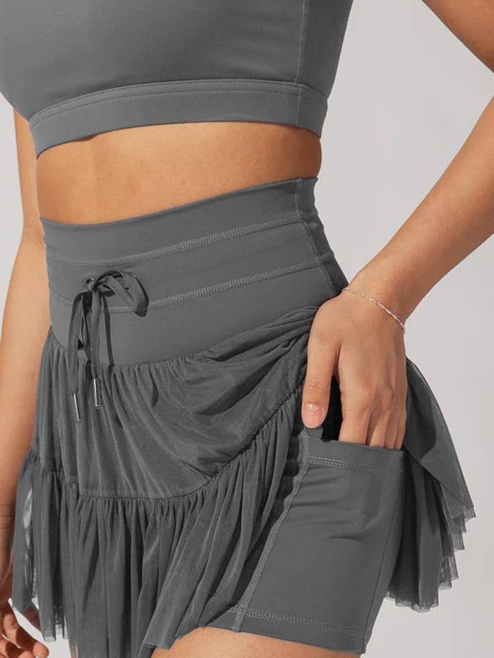 Lily Clothing - Wholesale Skirt - Women's - WOMEN'S HIGH WAIST LACE-UP PLEATED SKIRT13