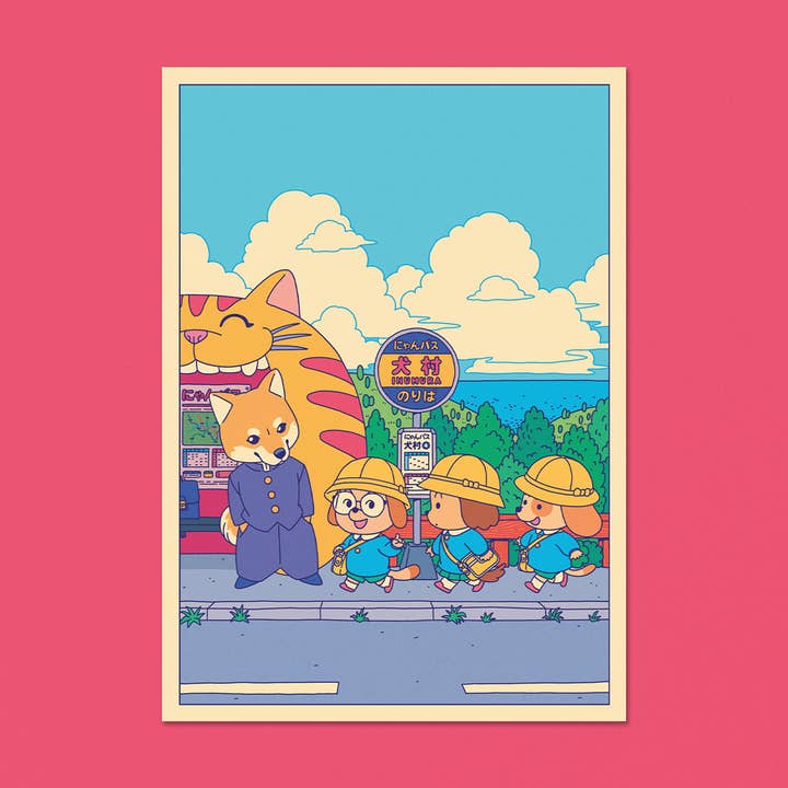 Postcard "Bus Stop" - A6 Format for wholesale by Yeaaah! Studio