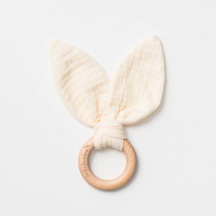 Over the Dandelions - Wholesale Teether (not clip-on) – Baby - Organic Bunny Ears Teether Milk