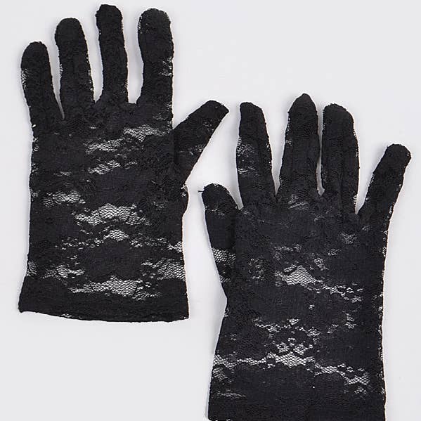 Black Flower Fishnet Glove TT8373BK for wholesale on Faire