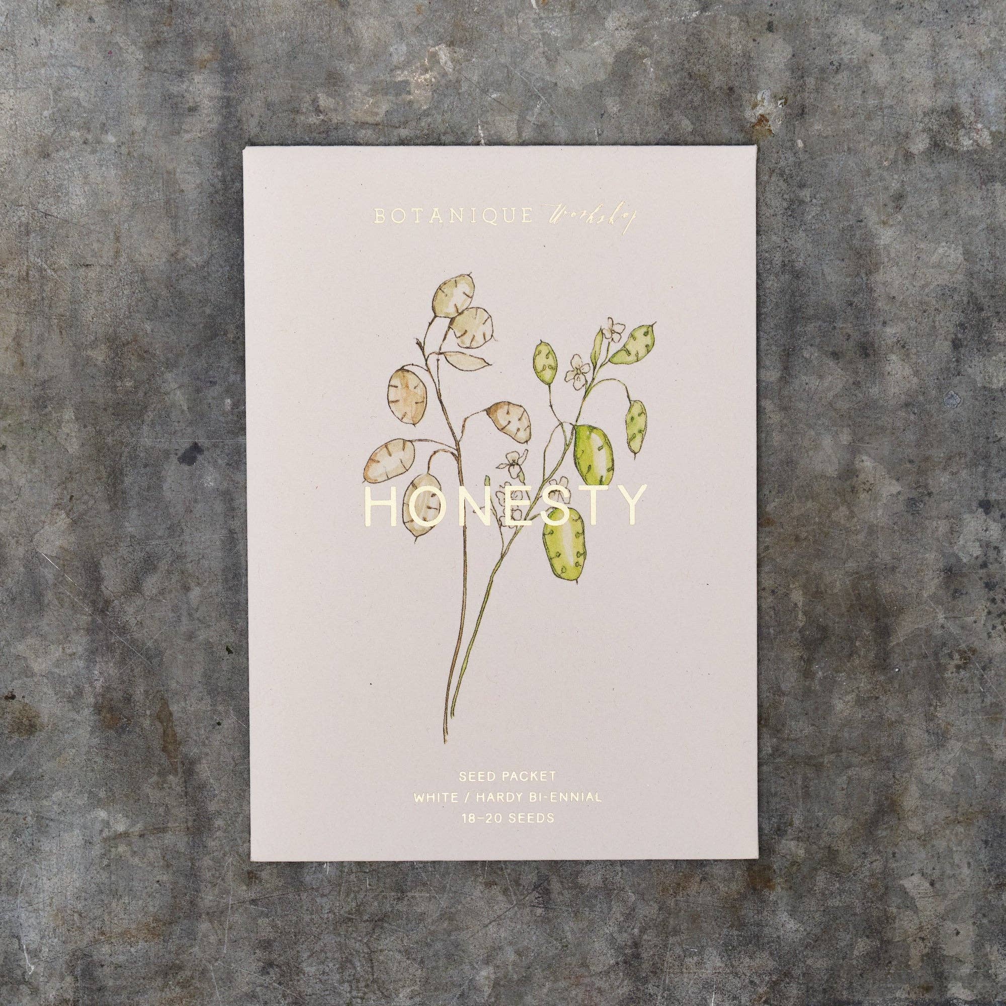 Botanique Workshop – wholesale Plant seeds – Honesty Seed Packet