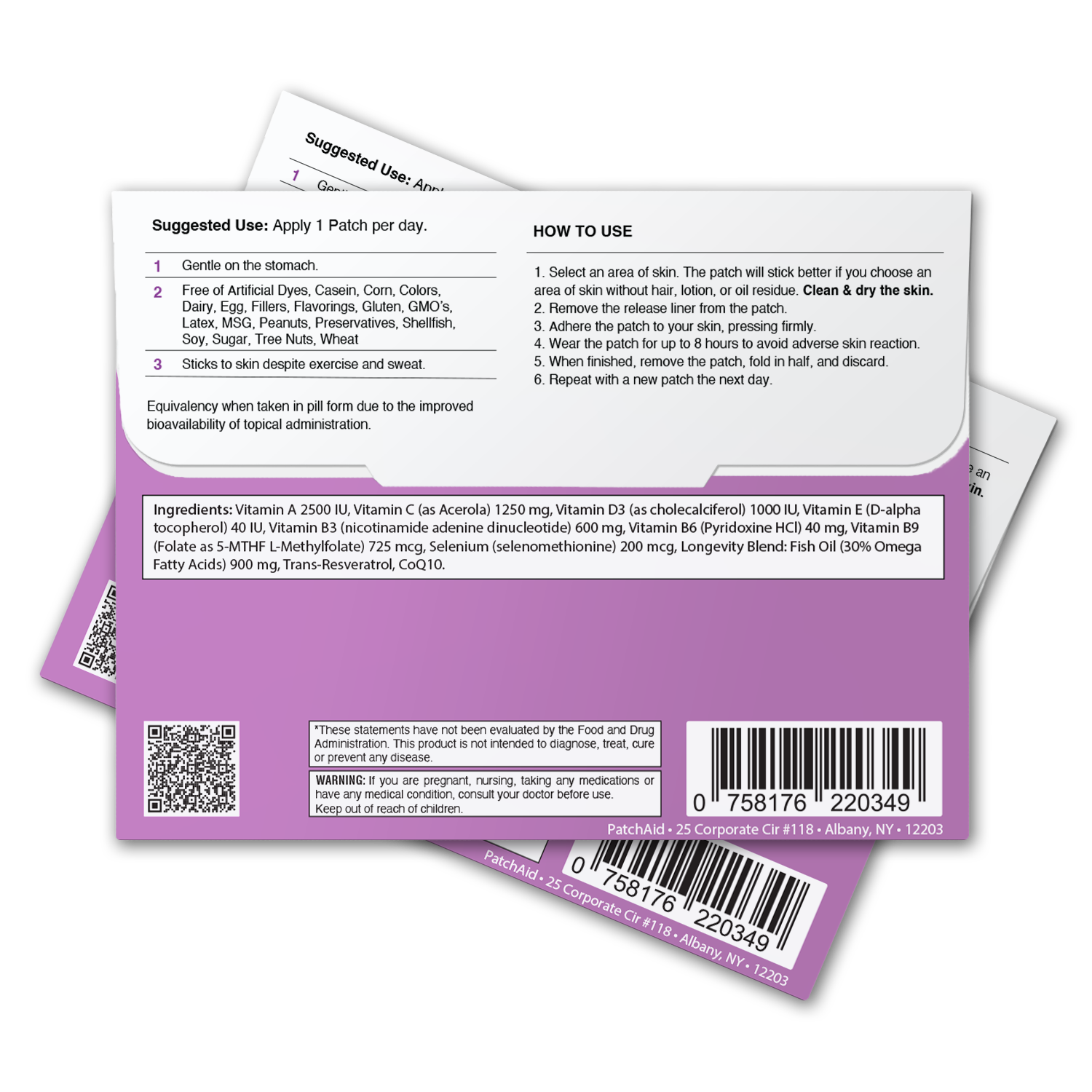 PatchAid - Wholesale Oral Supplement/Vitamin - Anti-Aging Complete Vitamin Patch - Skin Health & Vitality7