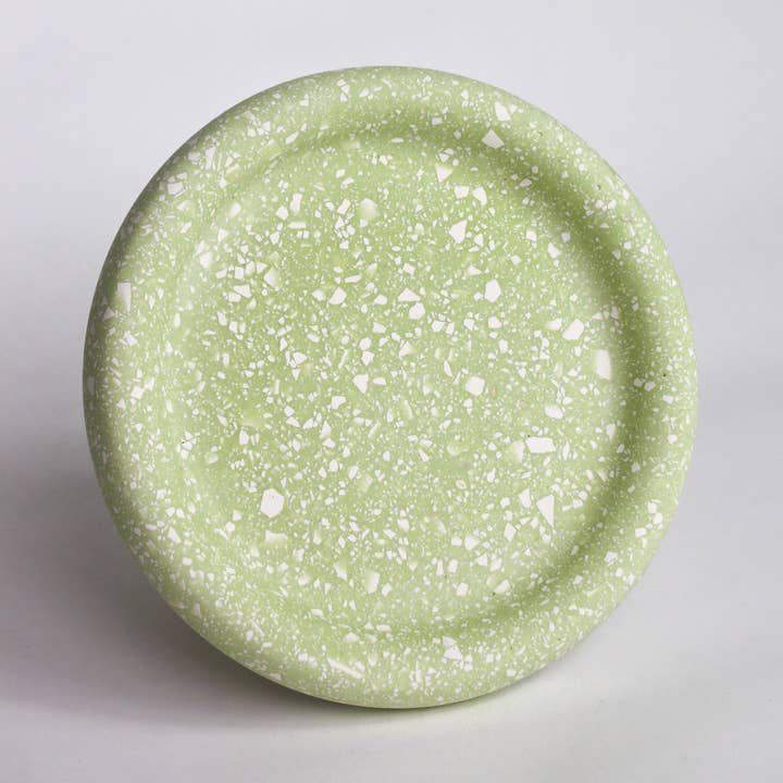 Rundes, klobiges Tablett - MINT für den Großhandel von Terrazzo Parazo