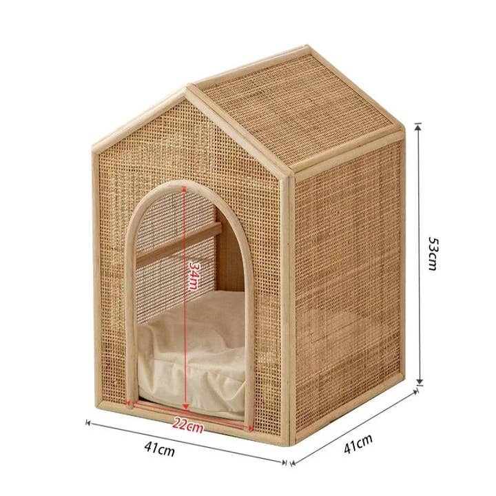 Kiyo Home - Wholesale Pet bed – Cat/dog - Luxe Rattan Pet House5