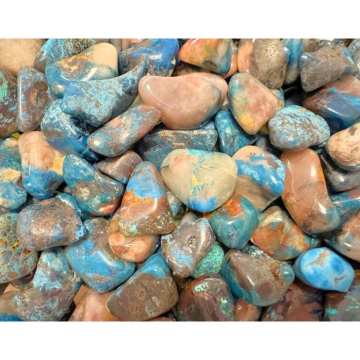 Shattuckite Tumblestones A-Grade (Weight) for wholesale by Crystal Magick Wholesale Ltd
