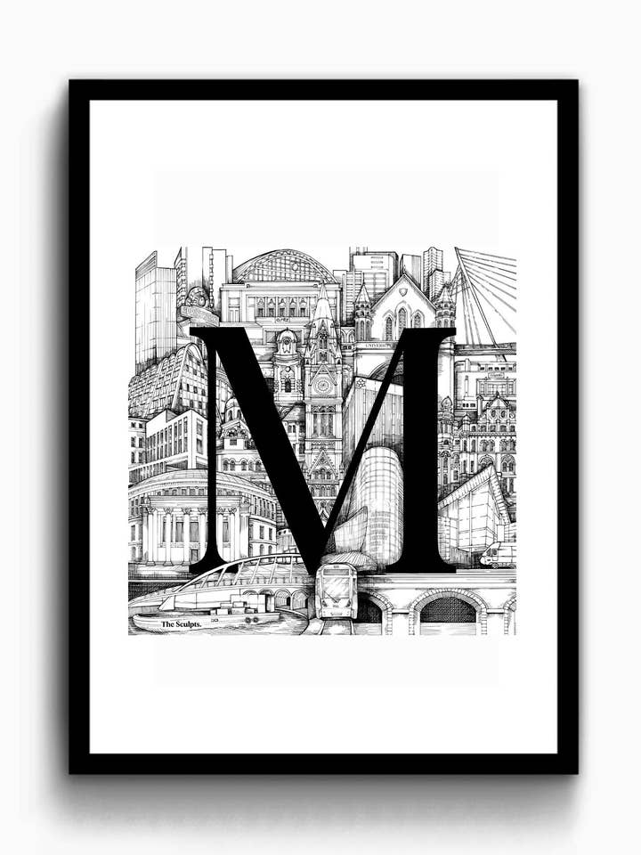 Letter M Print for wholesale by The Sculpts