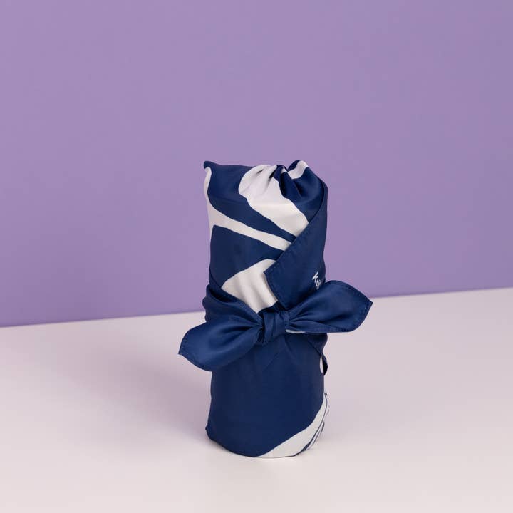 Keiko Furoshiki - Wholesale Flat Wrap - Furoshiki Reusable Japanese Fabric Gift Wrap Tulip on Water4