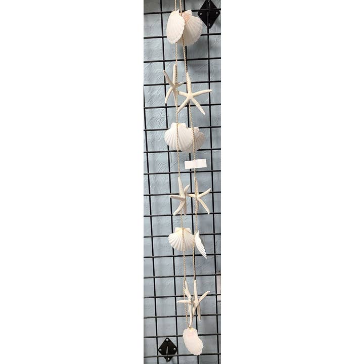 ENG. SCALLOP STAR GARLAND for wholesale by Darlene's Shells