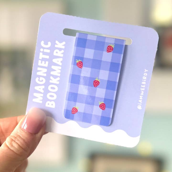 Marcador Magnético Coquette Core Morango Xadrez Lilás por atacado de Wee Birdy