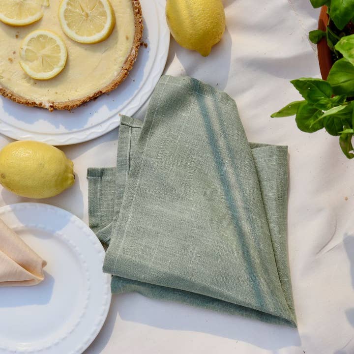 Next Chance - Wholesale Dinner & Cloth Napkin - Ensemble de 2 serviettes de table - Lin eucalyptus2
