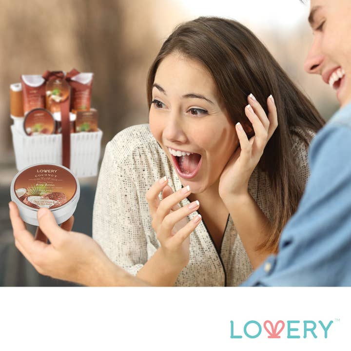 Lovery - Wholesale Bath & body set - Home Spa Gift Basket - Milky Coconut - Deluxe Bath 9pc Set7