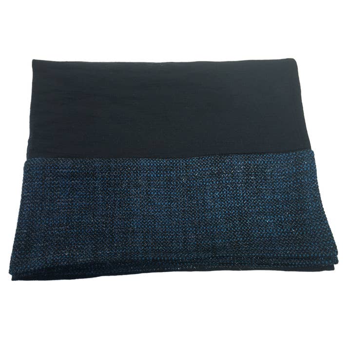 Plaid en laine avec bordure en lurex pour la vente par Eugenio Vazzano - Fatto in Sicilia