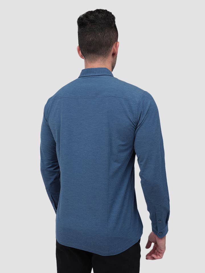 INTO THE AM - Vente Chemise à col boutonné – homme - Chemise boutonnée à manches longues pour hommes31