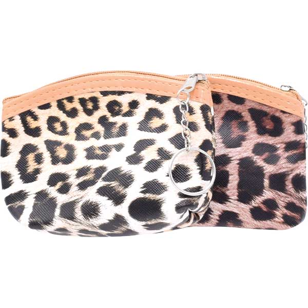 Bolsa Porta-Moedas de Animais 12CT Cores Sortidas com Fecho éclair por atacado de Majestic Wholesale