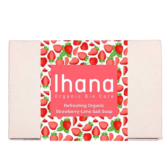 IH Refreshing Organic Strawberry-Lime Salt Soap 135g for wholesale by Ihana Luonto Pro