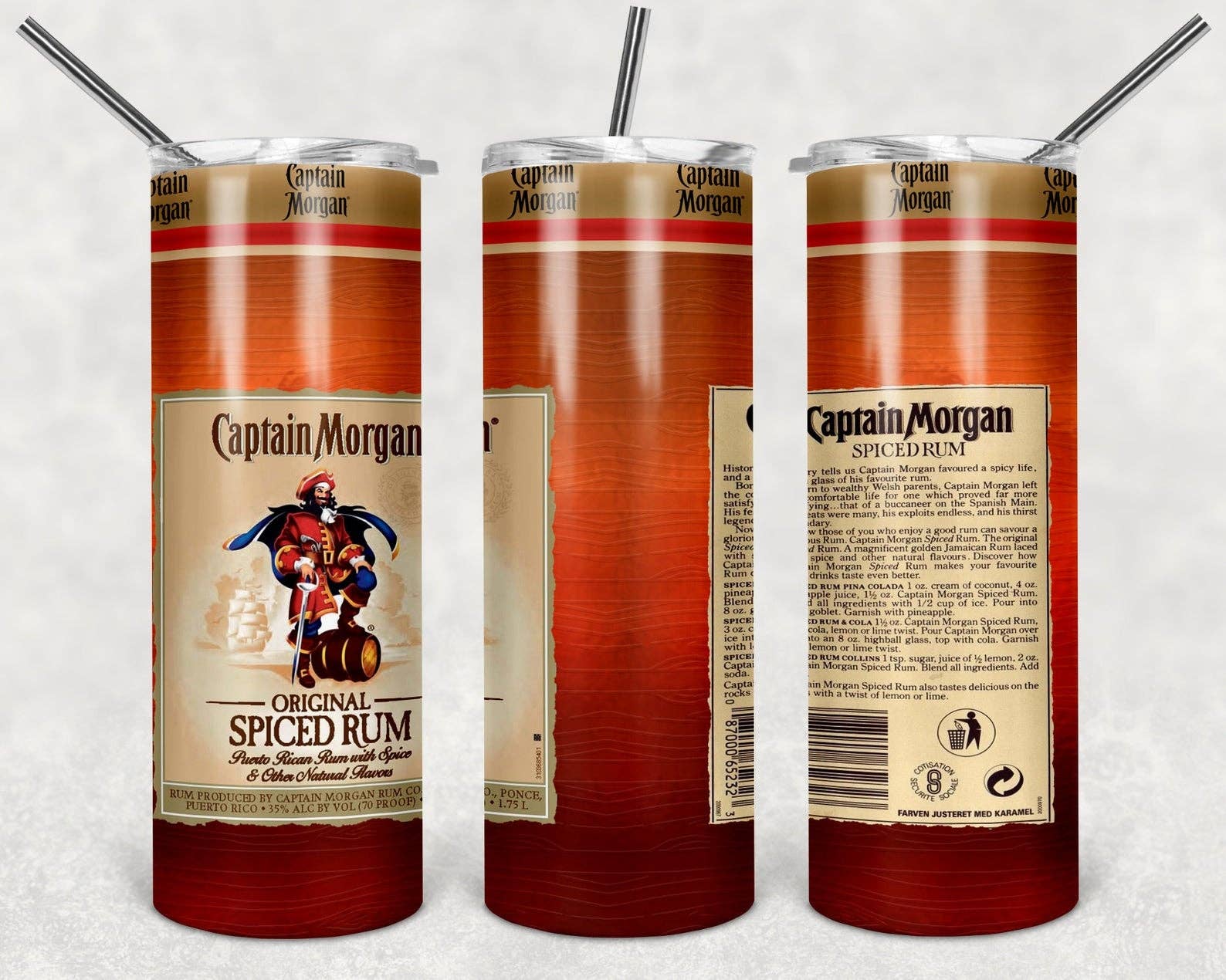 Creations by Trudy - Wholesale Insulated Mug/Tumbler - Captain Morgan Tumbler0