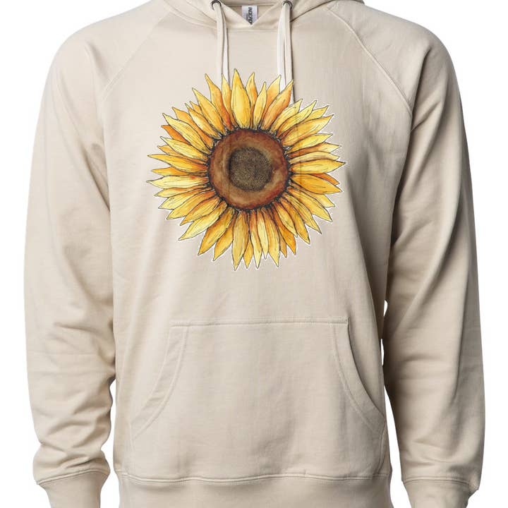 Sunflower | Molleton à capuche léger pour la vente par Sticker Girl, formerly KPB Apparel