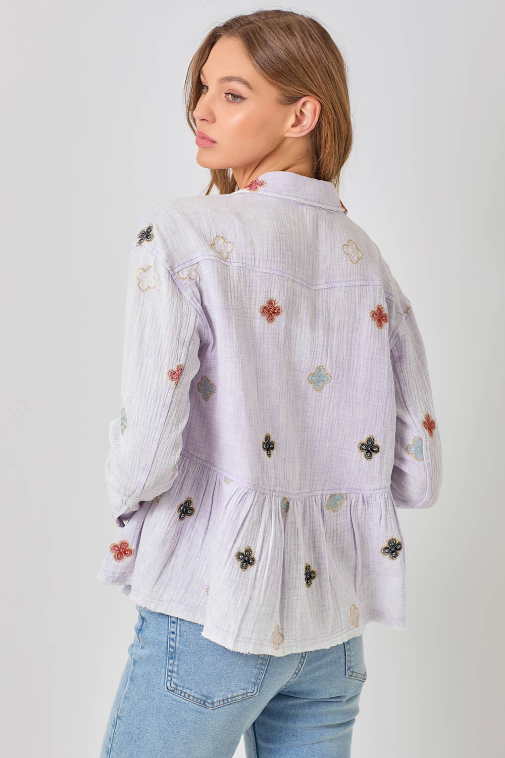 Mystree – Blusão - Mulher por atacado – 61004 Casaco Peplum Lavado27