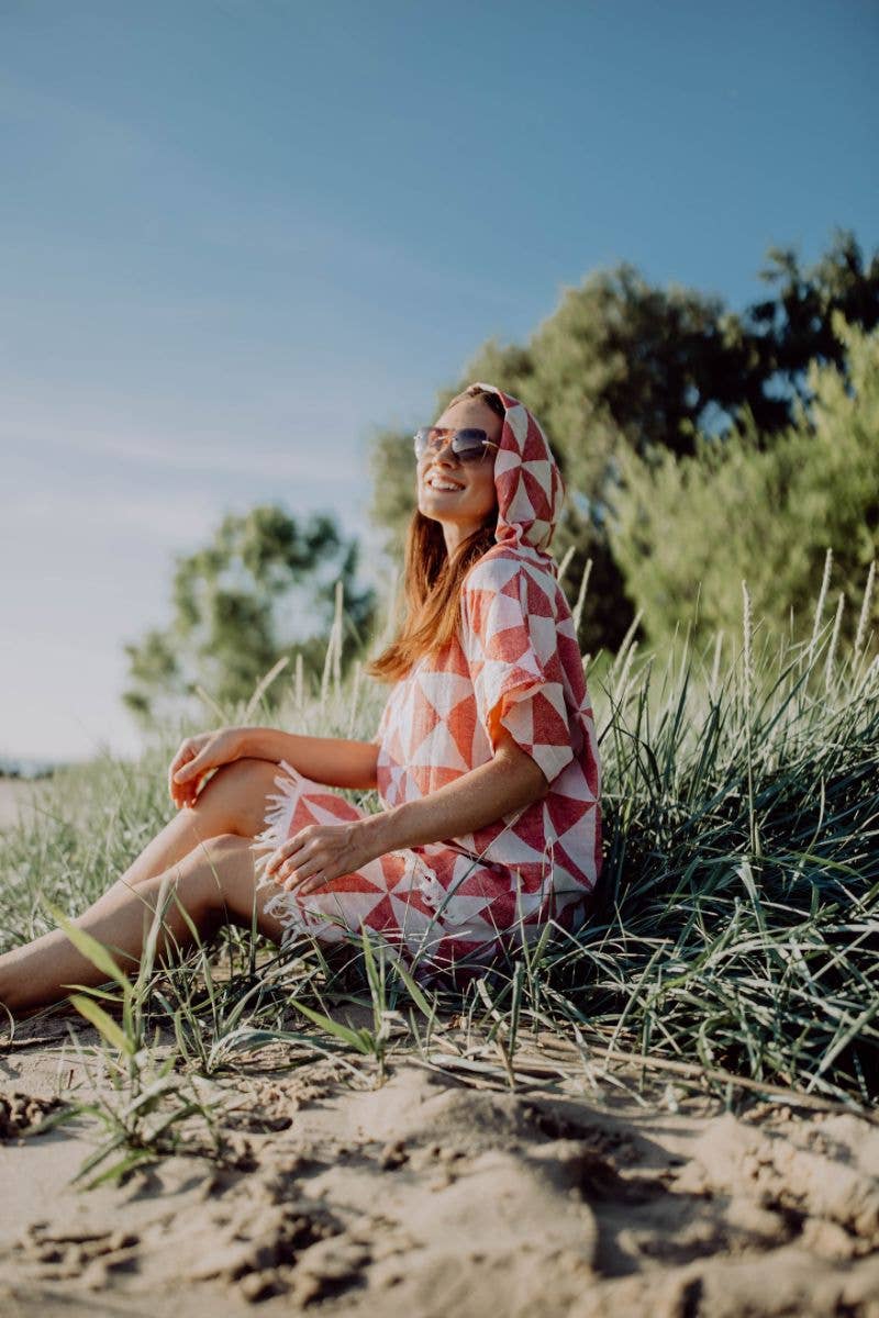 Ecobain - Wholesale Poncho - Women's - Poncho/Surf Poncho/Bath Poncho “Symique” 100% cotton, E14