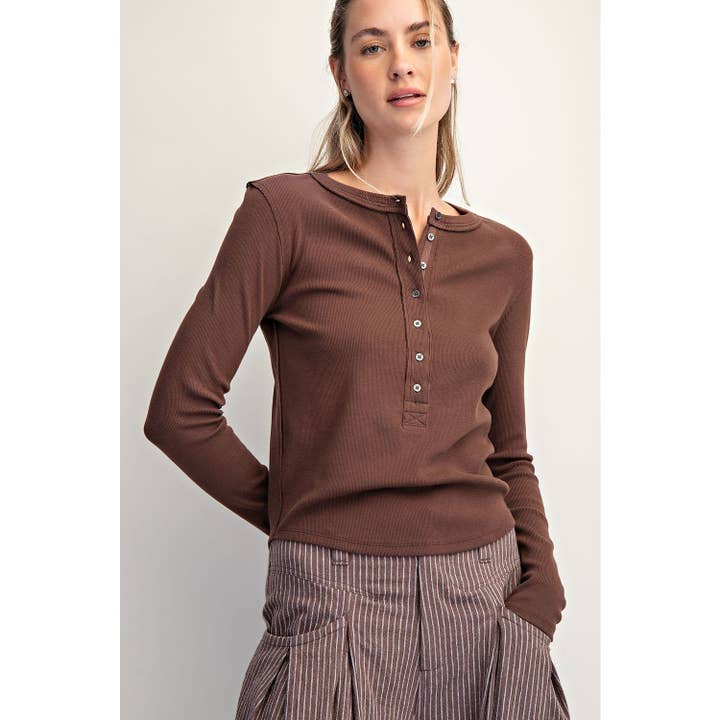 HENLEY BUTTON CLOSURES TOP for wholesale by COTIERRA